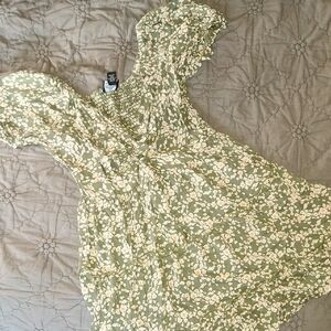 Angie Olive Floral Mini Dress